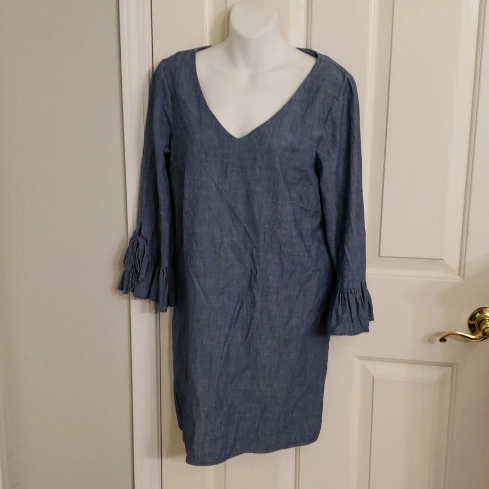 J.Crew Factory Ruffle Tie-Sleeve Dress